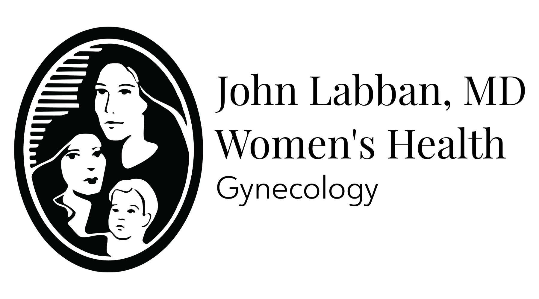 Logo for John Labban, M.D., PC - Women's Health, featuring a clean, professional design emphasizing women's health care services.